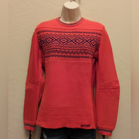 Spyder Sweaters - Vintage Pure Wool Spyder Ski Knit Sweater Sz M Fair Isle Long Sleeve Hong Kong